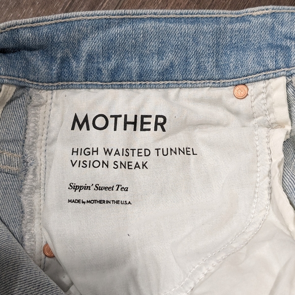 NWOT Mother High Waisted Tunnel Vision Sneak Jeans Sippin Sweet Tea Size 24 - Picture 11 of 14